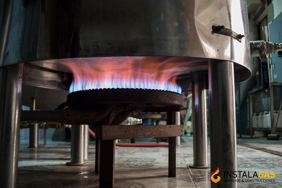 Instalación comercial de gas